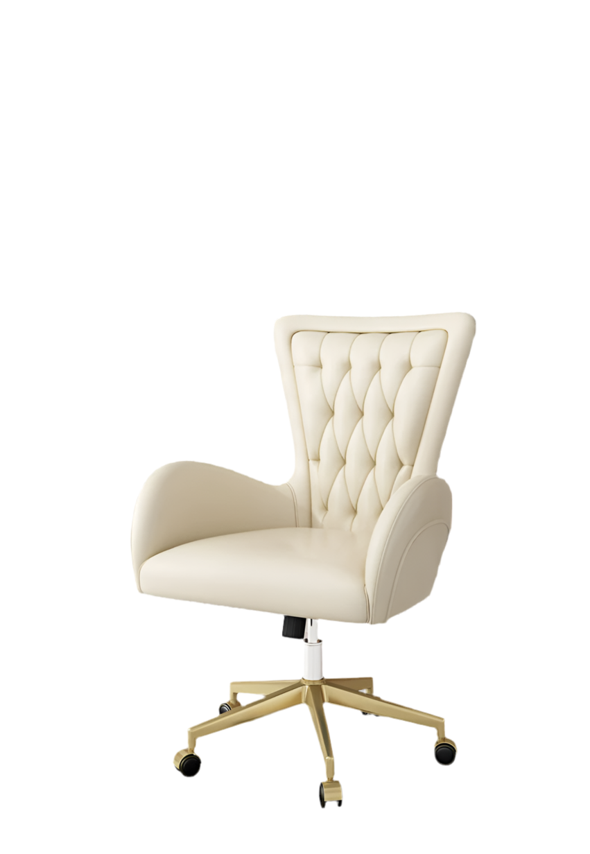 LATE AUTUMN Leather Office Desk Chair with High Back - Image 4