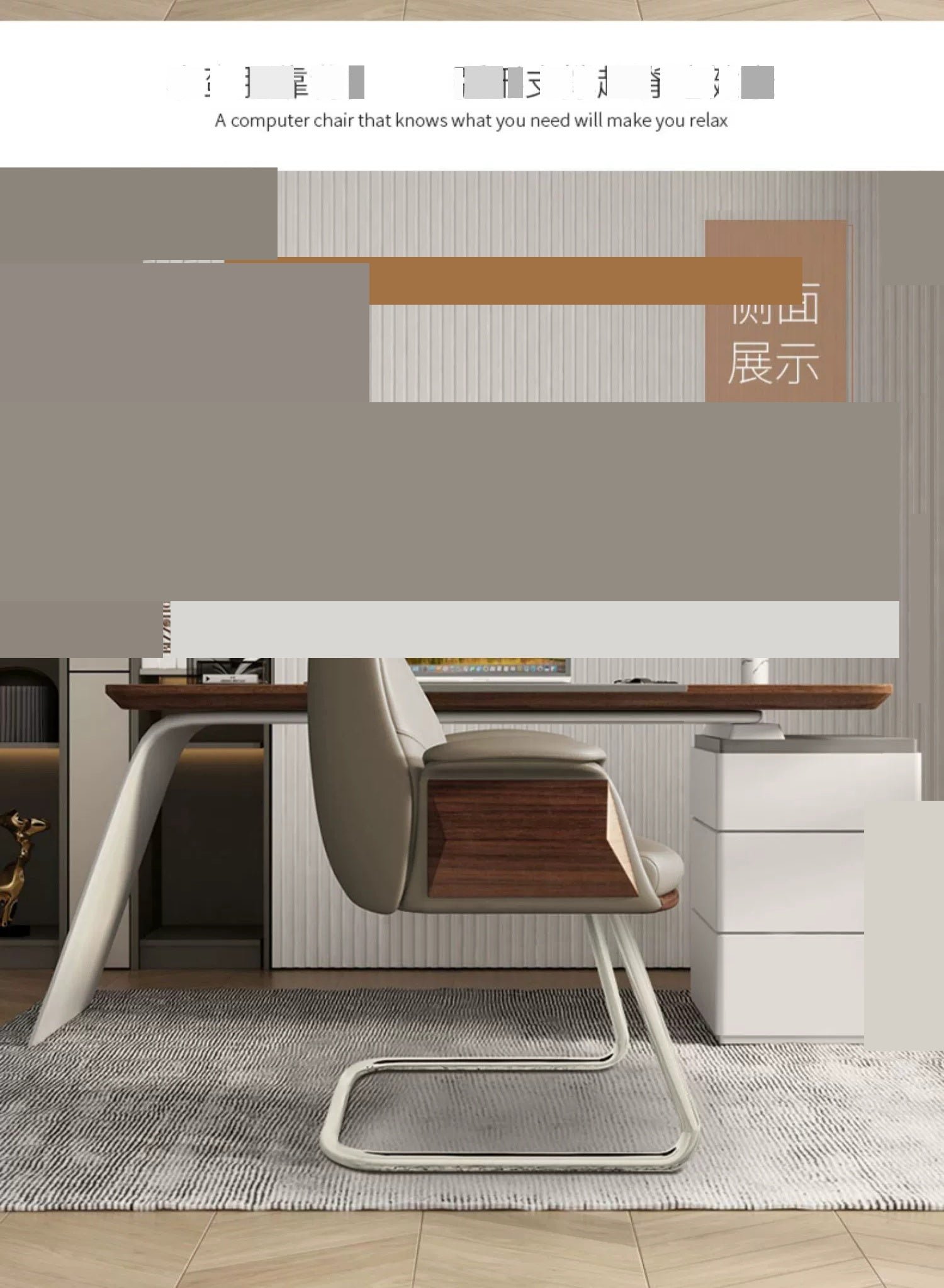 PINYI Simon High Back Office Chair without Wheels - Image 34