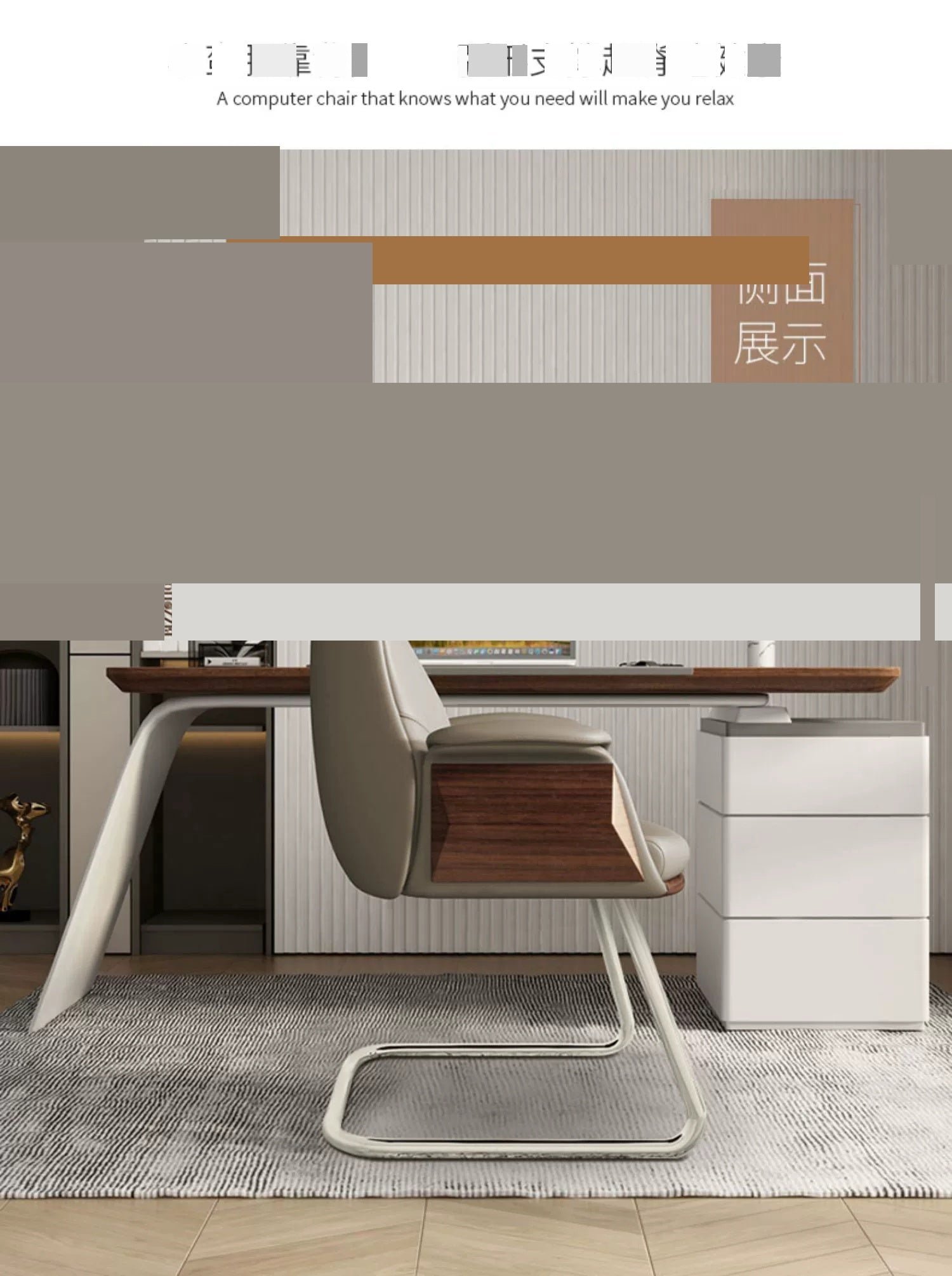 PINYI Simon High Back Office Chair without Wheels - Image 35