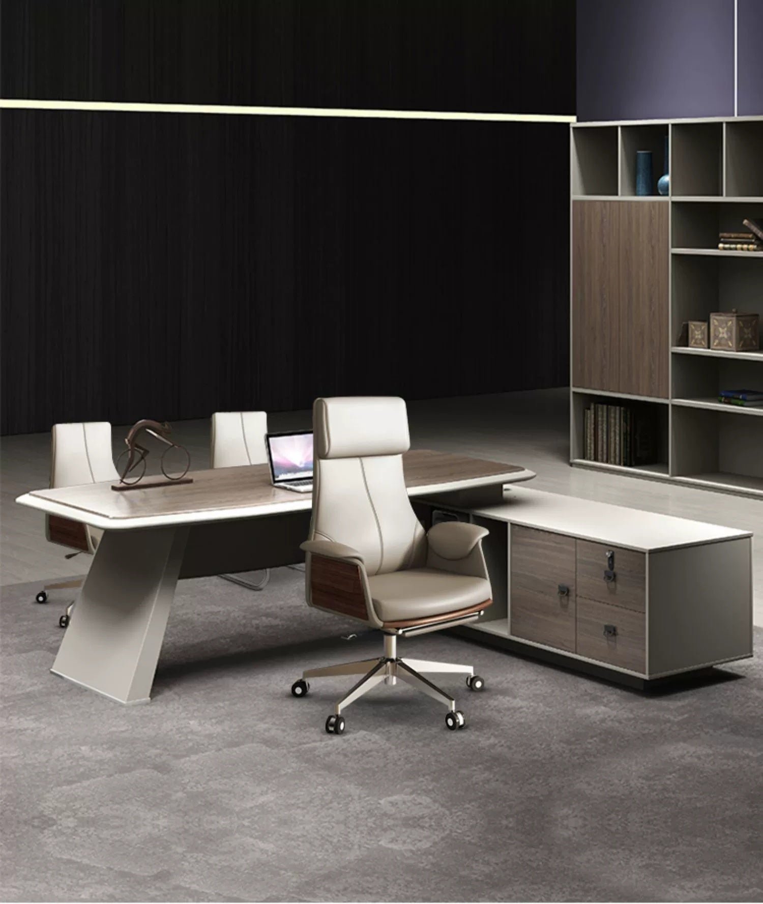 PINYI Simon High Back Office Chair without Wheels - Image 37