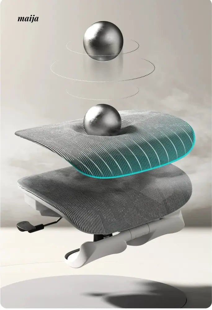 Black and White P7 Ergonomic Office Chair - Image 4