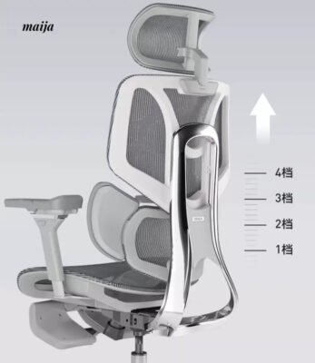 Black and White Ergonomic Office Chair