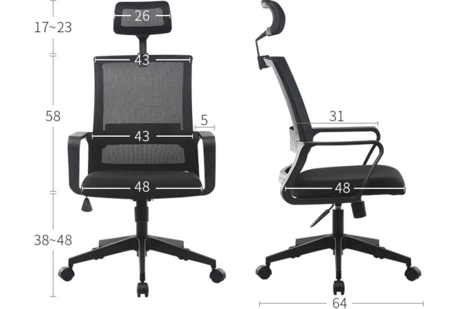 MUTINI Jasper Ergonomic Adjustable Office Chair - Image 17