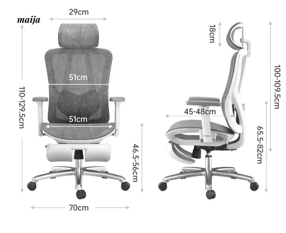 Black and White P7 Ergonomic Office Chair - Image 10