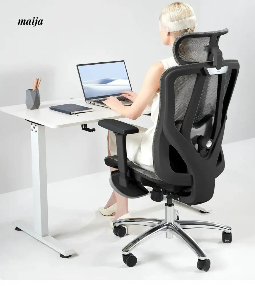 Black and White P7 Ergonomic Office Chair - Image 12