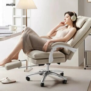 Black and White R3 Reclining Office Chair