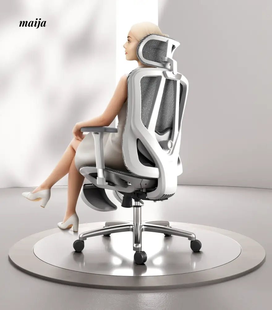 Black and White P7 Ergonomic Office Chair