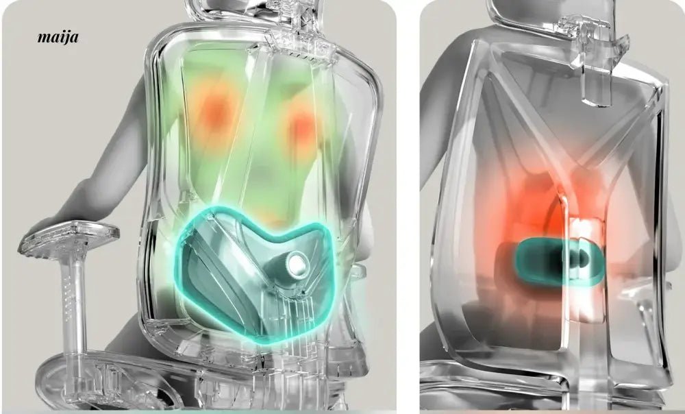 Black and White P7 Ergonomic Office Chair - Image 3