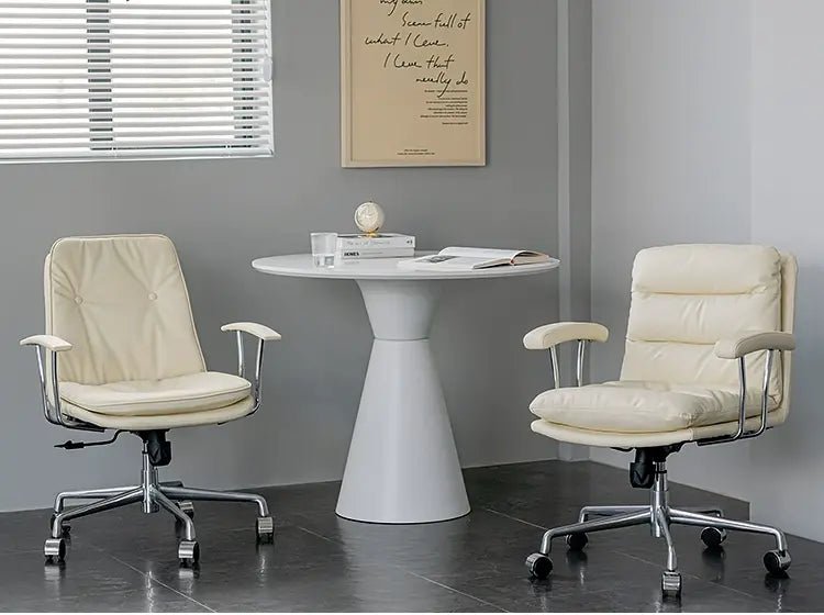 ABOUT WHITE Kaelson Ergonomic Creamy Office Chair - Image 3