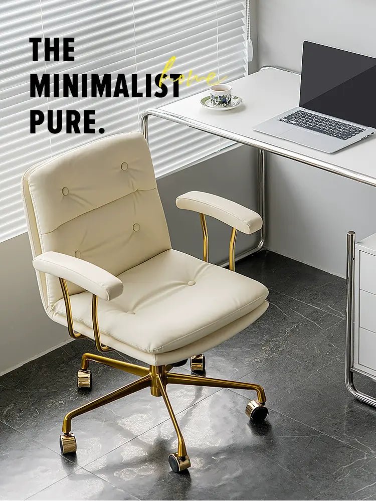 ABOUT WHITE Kaelson Ergonomic Creamy Office Chair - Image 4