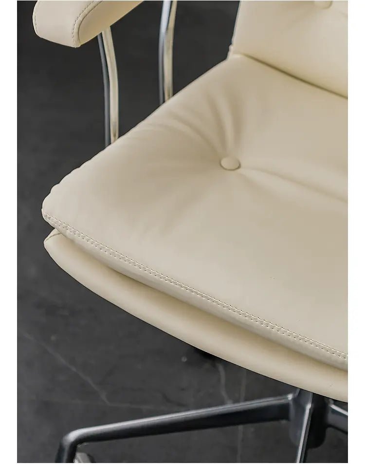 ABOUT WHITE Kaelson Ergonomic Creamy Office Chair - Image 5