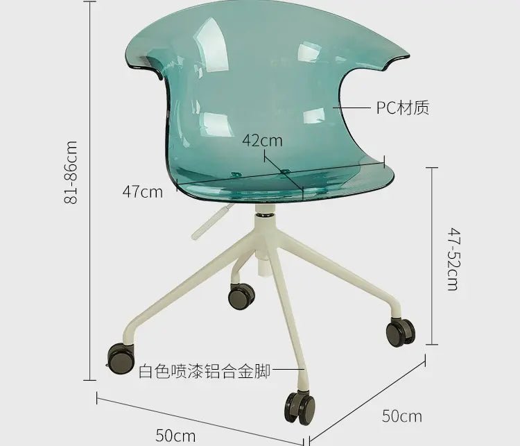 ABOUT WHITE Kiyoshi Elegant Adjustable Computer Chair - Image 11
