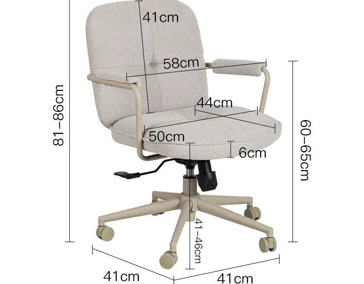 ABOUT WHITE Seville Elegant Modern Luxury Computer Chair - Image 2