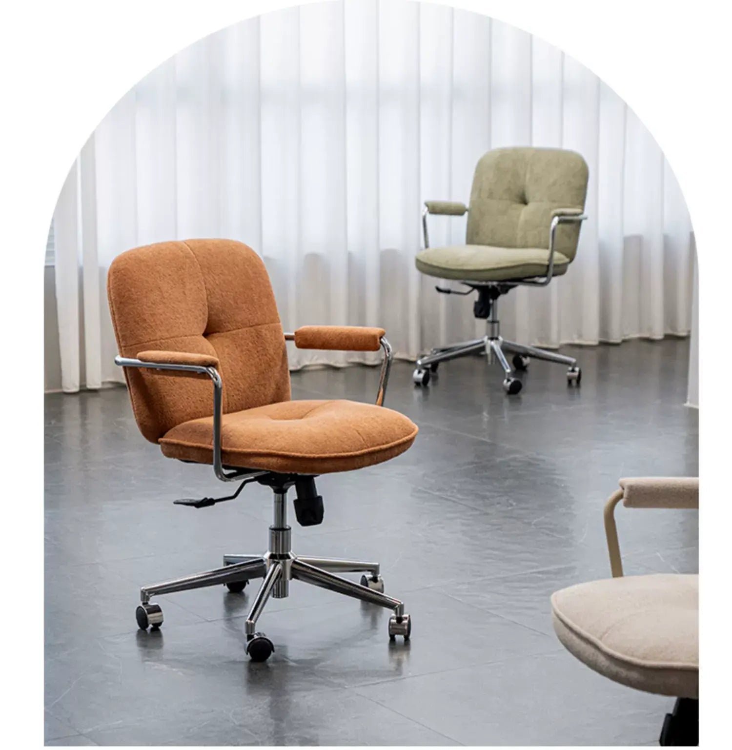 ABOUT WHITE Seville Elegant Modern Luxury Computer Chair - Image 4