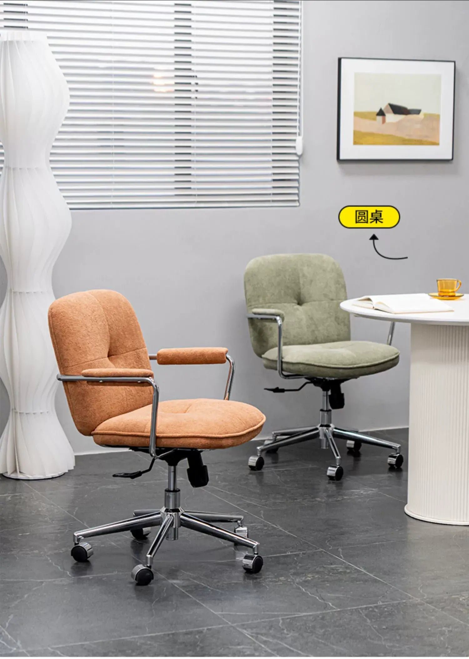 ABOUT WHITE Seville Elegant Modern Luxury Computer Chair - Image 11