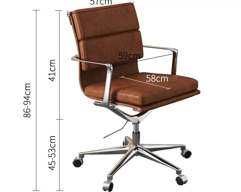 CAROCC Jullian Luxurious Ergonomic Leather Office Chair - Image 9