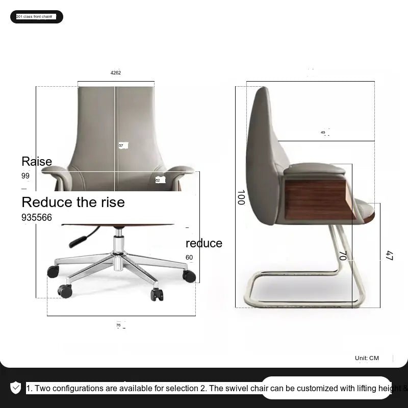 PINYI Simon High Back Office Chair without Wheels - Image 79