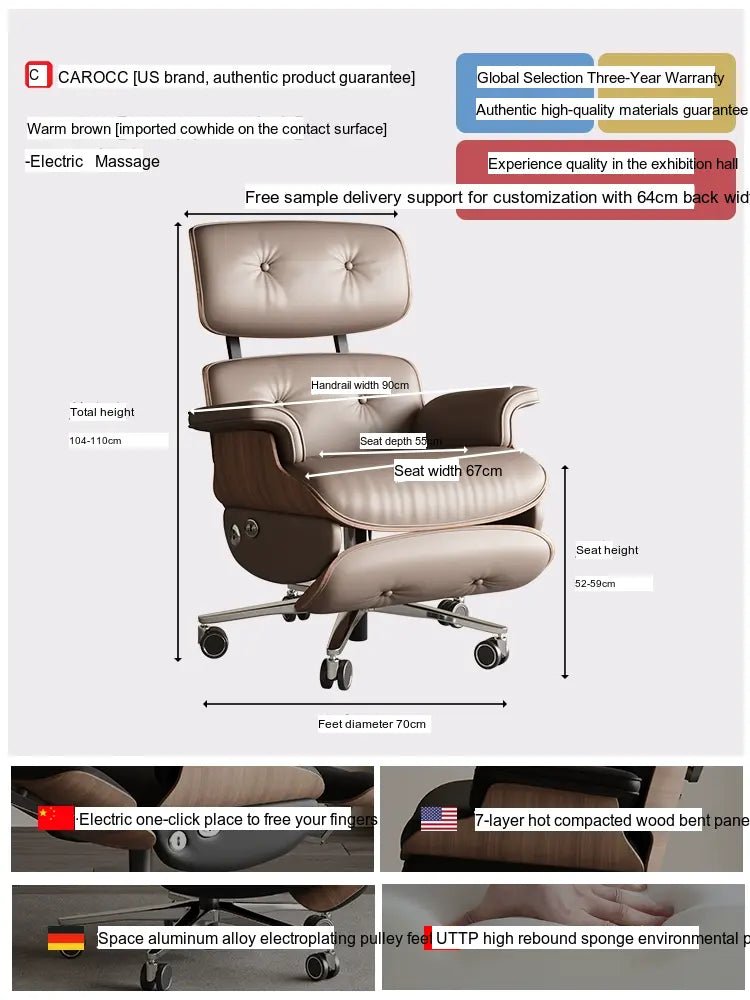 CAROCC Valtierra Ergonomic Seating Big Office Chair - Image 29